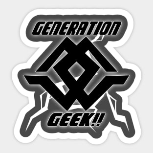 Generation Geek Blackout Dub-G with text & bolt! Sticker